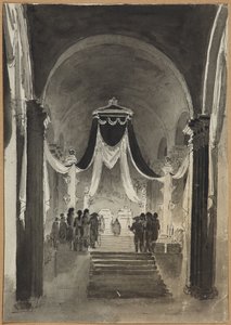 Peter en Paul Kathedraal Decoratie voor de Begrafenisceremonie van Peter III en Catharina II door Unknown artist