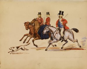 [Fotocollage van jachtscène met Lord en Lady Yarborough]. door Unknown artist