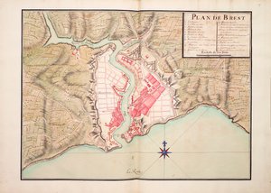 Plan van Brest door Unknown artist