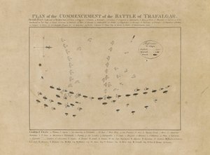 Plan van het begin van de Slag bij Trafalgar door Unknown artist