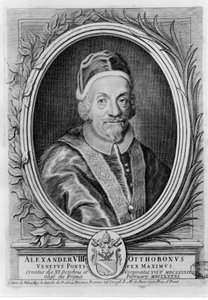 Paus Alexander VIII (1610 - 1691). door Unknown artist