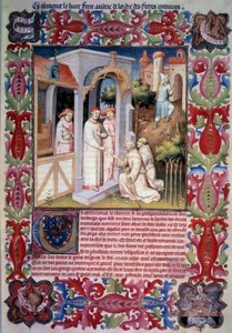 Paus Johannes XXII vertrouwt Odoric van Pordenone (Franciscaan) de missie toe om overzee te evangeliseren door Unknown artist