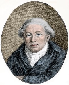 Portret van Georg Christoph Lichtenberg (1742-1799), Duitse wetenschapper, satiricus en Anglofiel - gravure