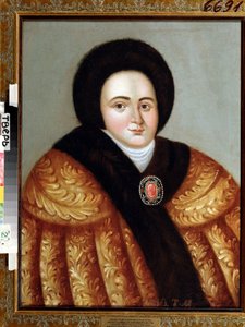 Portret van tsarina Eudoxia Feodorovna Lopukhina door Unknown artist