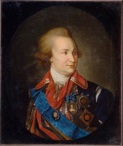 Portret van prins Tauris, generaal veldmaarschalk en staatsman Grigori Aleksandrovitch Potemkine (1739-1791). De favoriet van tsarina Catharina II (1729-1796) door Unknown artist