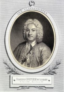 Portret in medaillon van François Couperin genaamd Le Grand, n.d. 19e eeuw door Unknown artist