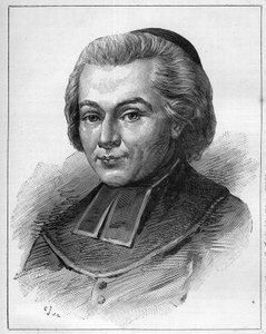 Portret van Abbe Fabre of Jean-Baptiste Fabre, een Franse geestelijke en schrijver. Gravure in Le Monde Illustré door Unknown artist