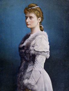 Portret van Alexandra Fjodorovna (Alix van Hessen en bij de Rijn, Alexandra Feodorovna Romanova, Alexandra Fiodorovna Romanova, Victoria Alix Helene Louise Beatrice van Hessen en de Rijn, Alix de Hesse-Darmstadt) (1872-1918), Keizerin