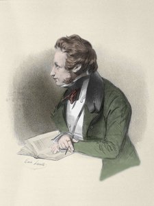 Portret van Alfred de Vigny (Alfred Victor, Graaf van Vigny) door Unknown artist