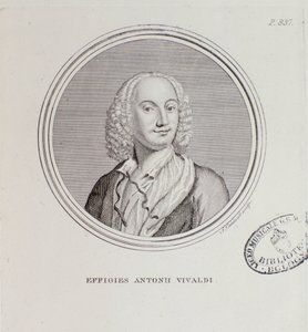 Portret van Antonio Vivaldi (gravure) door Unknown artist