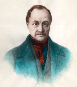 Portret van Auguste Comte (1798 - 1857), Franse filosoof door Unknown artist