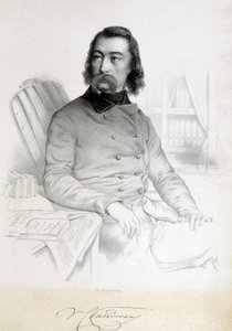 Portret van Barthelemy Prosper Enfantin, ook wel Père Enfantin (1796-1864), saint-simonist