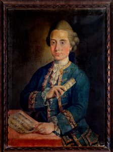 Portret van Benedetto Antonio Maria Puccini, Italiaanse organist en componist