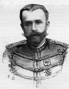 Portret van Kapitein Henry Pleigneur, overleden in 1887 bij een kano-ongeluk in Katabi door Unknown artist
