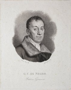 Portret van Carlo Di Negro (gravure)