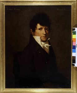 Portret van Carlo Porta (1775-1821). 19e-eeuws schilderij. Museo de Milaan door Unknown artist