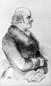 Portret van Christian Hahnemann (1755 - 1843), grondlegger van de homeopathie. Gravure uit de 19e eeuw. door Unknown artist
