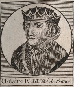 Portret van Clothaire IV (ca. 685-719), Koning van de Franken van Austrasië van 717 tot 719 (gravure uit 