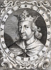 Portret van Clovis II (? - 657), koning van Neustrië, Bourgondië en Austrasië. door Unknown artist