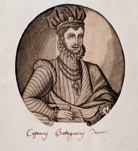 Portret van Cosimo Bottegari, Italiaanse luitspeler en componist door Unknown artist