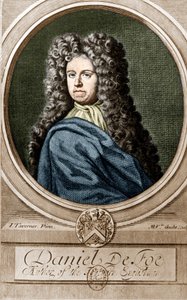 Portret van Daniel Defoe (1660 - 1731), Engelse schrijver en journalist, auteur van de roman 