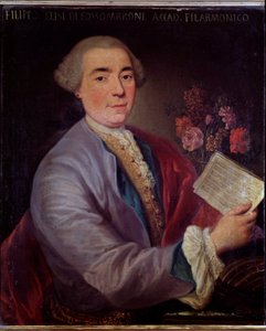 Portret van Filippo Elisi, Italiaanse castraat door Unknown artist