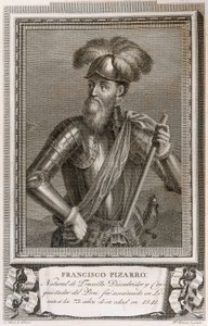 Portret van Francisco Pizarro (gravure) door Unknown artist