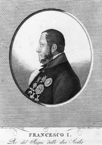 Portret van Francois 1e (1777-1830), Koning van de Twee Siciliën. door Unknown artist