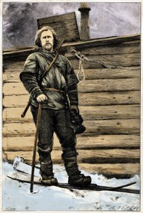 Portret van Fridtjof Nansen (1861-1930), Noorse ontdekkingsreiziger in 1896 door Unknown artist