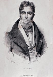 Portret van Gaspare Spontini (gravure) door Unknown artist