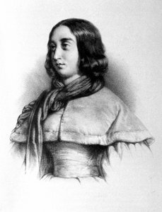 Portret van George Sand (Aurore Dupin, Barones Dudevant) (1804-1876).
