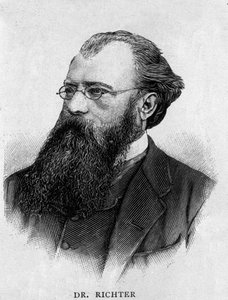Portret van de Duitse dirigent Hans Richter (1843 - 1916). door Unknown artist