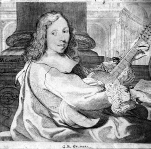 Portret van Giovanni Battista Granata (1620/21-1687) Italiaanse gitarist en componist