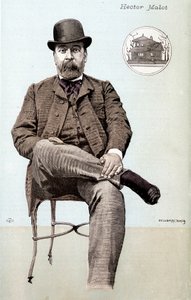 Portret van Hector Malot - tekening door Unknown artist