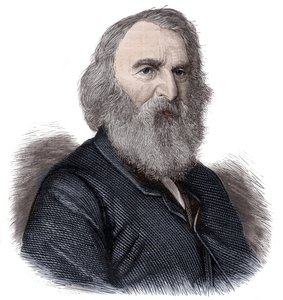 Portret van Henry Longfellow, Amerikaanse dichter en opvoeder