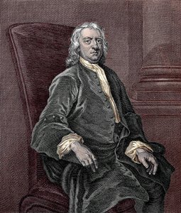 Portret van Isaac Newton (1642-1727) door Unknown artist