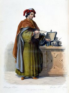 Portret van Jacques Coeur, Franse zakenman (1395 - 1456) - in "Le Plutarque Français", uitgegeven door Mennechet door Unknown artist