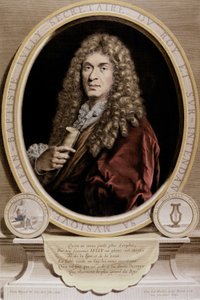 Portret van Jean Baptiste Lully (Giovanni Battista Lulli) (1632-1687). door Unknown artist
