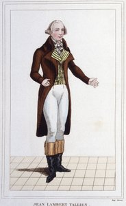 Portret van Jean Lambert Tallian. Franse politicus (1767 tot 1820) Afgevaardigde naar de Conventie Gravure uit 1830 door Unknown artist