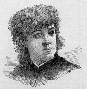 Portret van Jeanne Samary, Franse comédienne, lid van de Comédie Française. Gravure in 