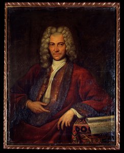Portret van Johann Joseph Fux, Oostenrijkse componist, muziektheoreticus en pedagoog door Unknown artist