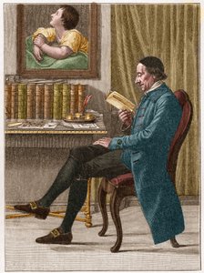 Portret van Johann Kaspar Lavater (1741-1801), Zwitserse theoloog en Duitstalige schrijver bekend om zijn werk over fysiognomie. door Unknown artist