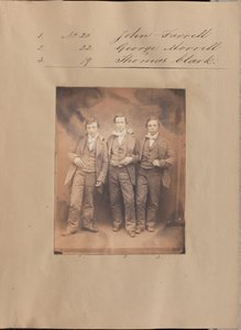 [Portret van John Farrell, George Morrell en Thomas Clark].