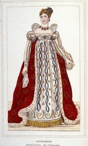 Portret van Joséphine de Beauharnais Bonaparte (1763 - 1814), keizerin van de Fransen. Gravure uit 1830 door Unknown artist