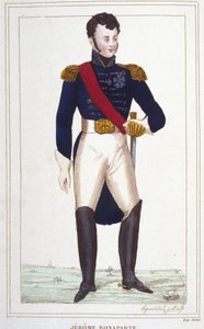 Portret van Jérôme Bonaparte 1784-1860. Gravure uit 1830 door Unknown artist