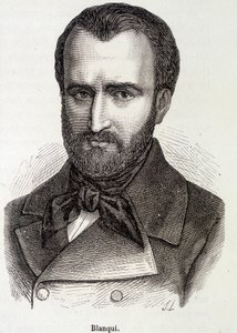 Portret van Louis Auguste (Louis-Auguste) Blanqui (1805-1881) Franse socialist en revolutionair theoreticus door Unknown artist