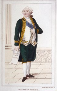 Portret van Lodewijk XVI (1754 - 1793) Gravure uit 1830 door Unknown artist