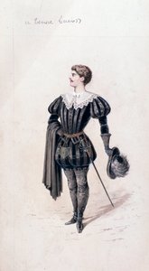 Portret van Lucio, tenor in Lucia di Lammermoor, opera van Gaetano Donizetti door Unknown artist