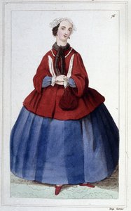 Portret van Marguerite de LUSSAN, Franse letterkundige (1682-1758). door Unknown artist