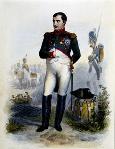 Portret van Napoleon I. Gravure uit de 19e eeuw